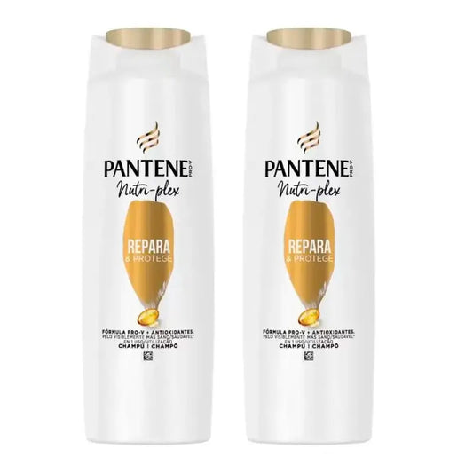 Pantene Nutri Plex Ripara e Proteggi Shampoo, confezione da 2 x 385 ml