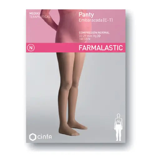Compression Panty Normal Pregnancy Farmalastic Beige T Large