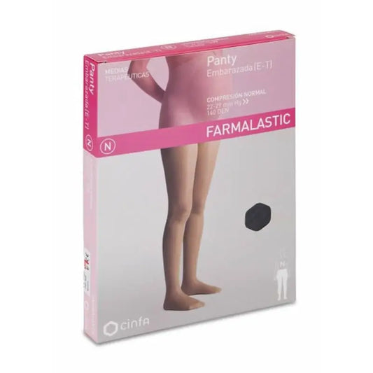 Farmalastic Collant a compressione normale in gravidanza nero, taglia grande