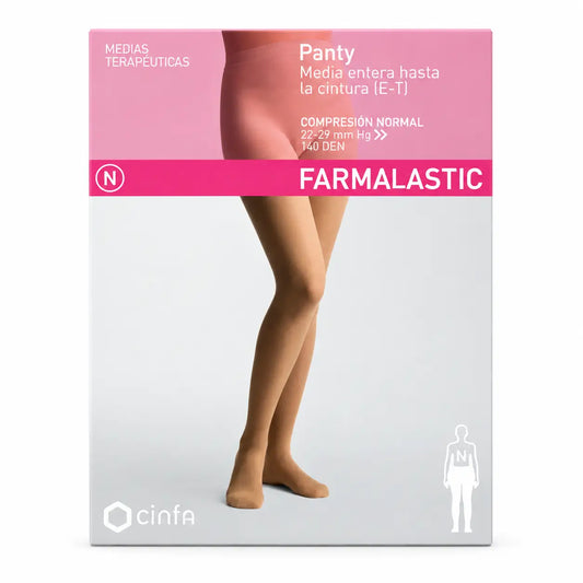 Farmalastic Collant a compressione normale Beige, taglia Queen Plus