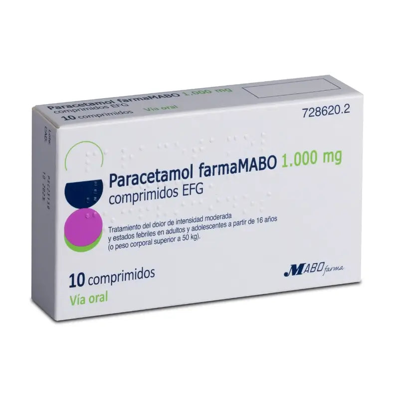 Paracetamolo Mabo 1 g compresse Efg, 10 compresse