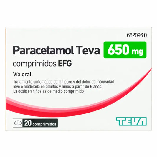 Paracetamolo Teva-Rimafar Efg 650 mg, 20 compresse