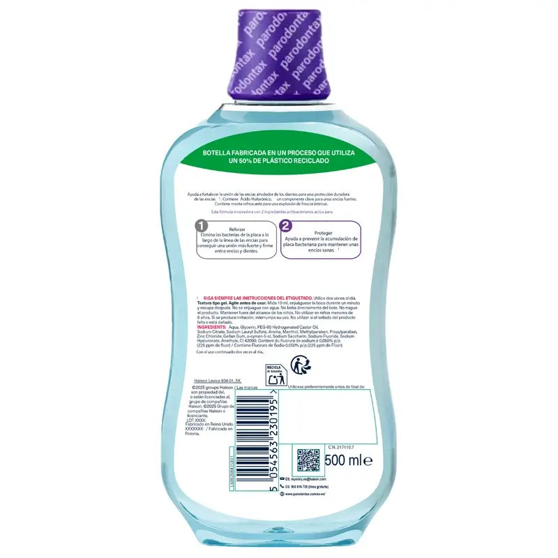 Parodontax rinforza e protegge il collutorio , 500 ml