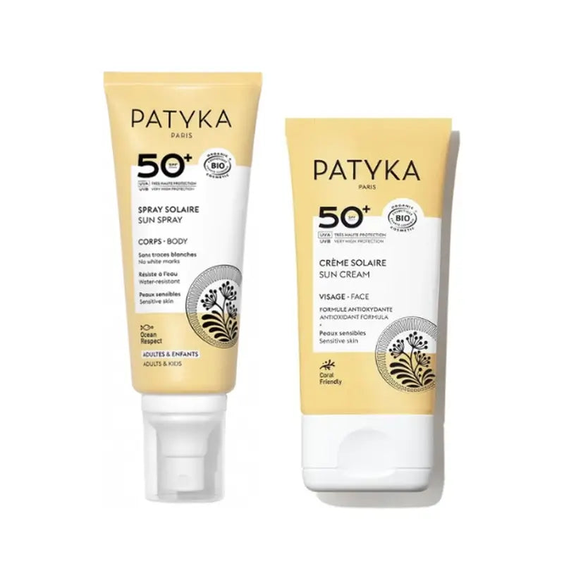Patyka Sun Routine Spf 50 150 ml + 40 ml, Confezione da 2