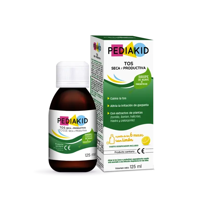 Pediakid Sciroppo al limone Tosse secca e produttiva 125 ml