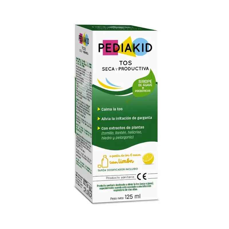 Pediakid Sciroppo al limone Tosse secca e produttiva 125 ml