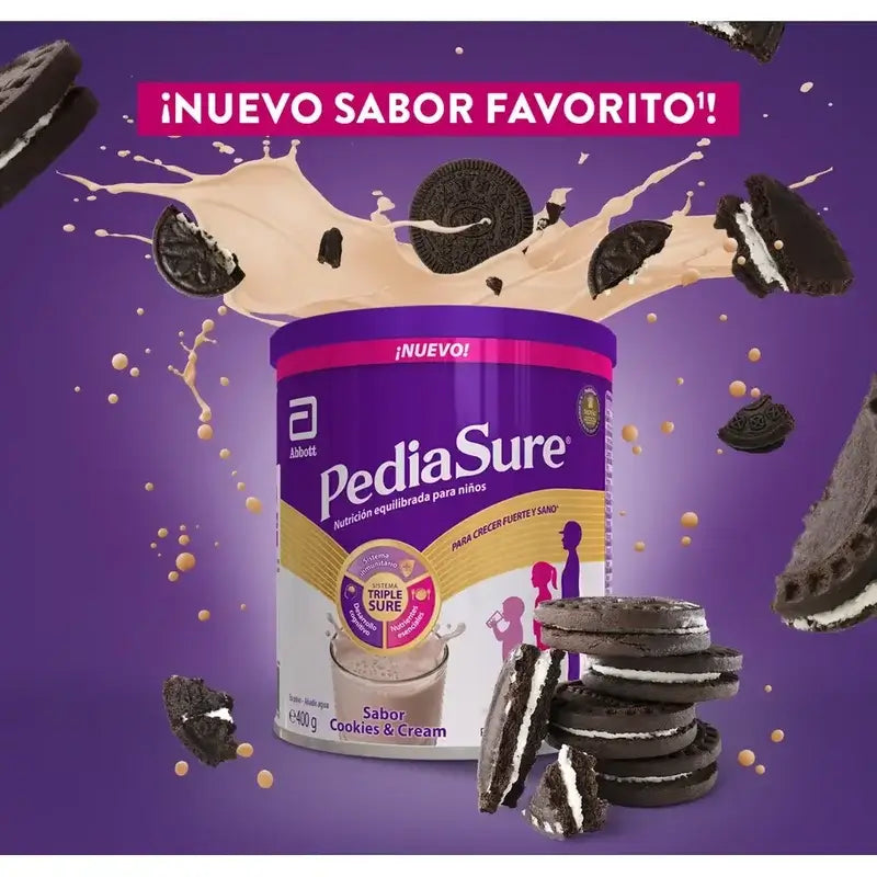 Pediasure Biscotti e Crema + Bevanda al Cioccolato Bambini, 850 gr + 4 Bottiglie Cioccolato x 220 ml