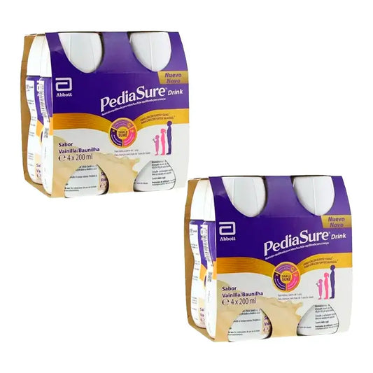 Pediasure Drink Vaniglia Bambini, 4 flaconi x 220 ml Confezione 2