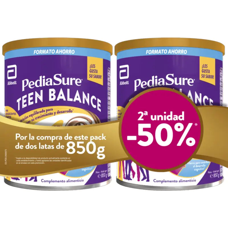 Confezione Pediasure Teen Balance al cioccolato 2x850 g
