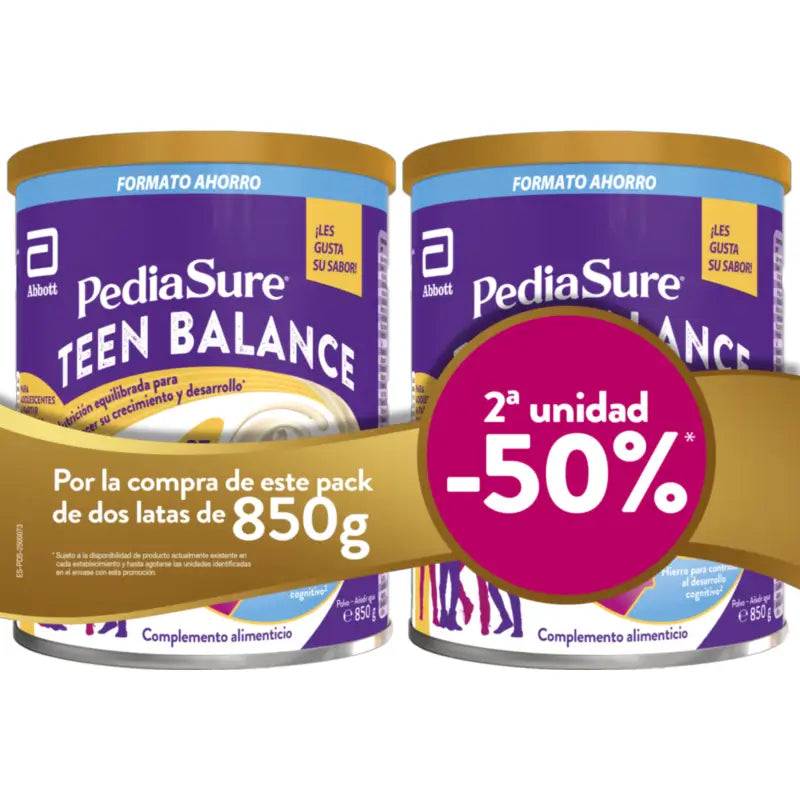 Confezione Pediasure Teen Balance alla vaniglia 2x850 g