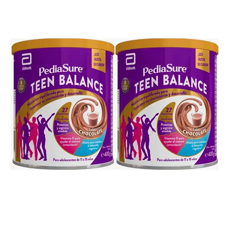 Pediasure Teen Balance Cioccolato in Polvere Integratore alimentare per adolescenti, Confezione 2 x 400 g