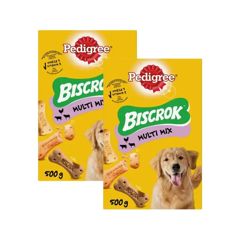 Pedigree Biscrok Scatola di biscotti, 2X500 Gr
