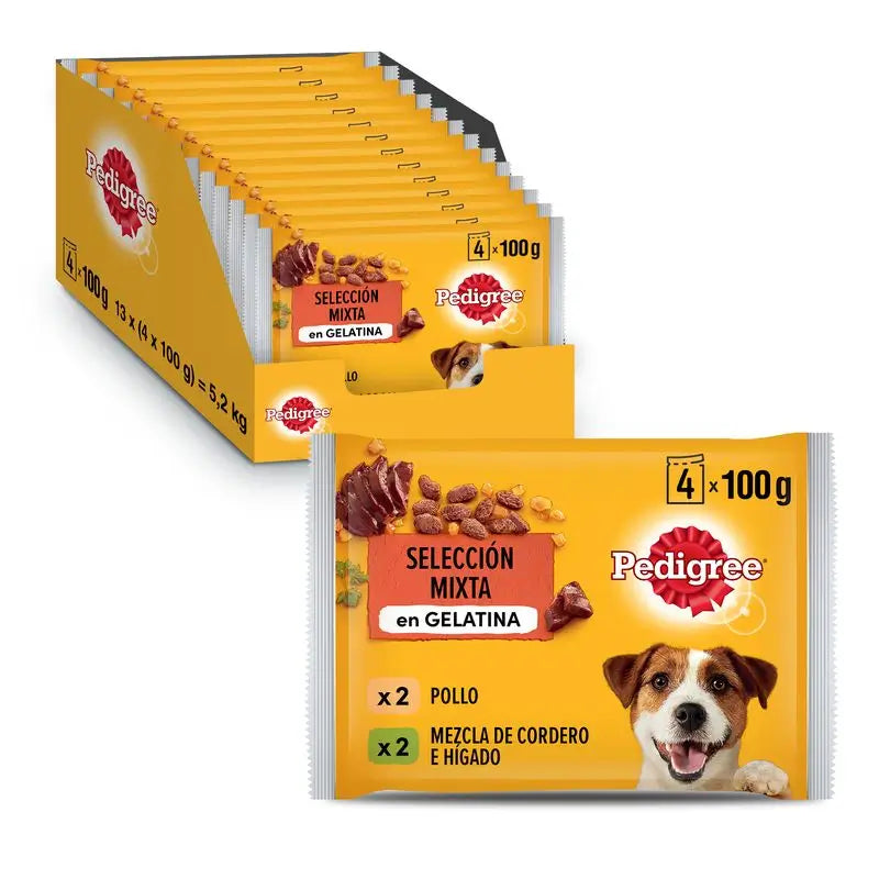 Pedigree Bustine 4Pack Pollo e Agnello 13X4X100