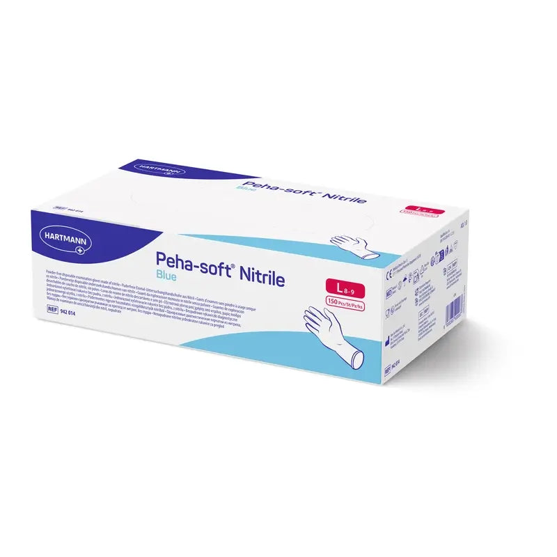 Guanti in nitrile Peha-Soft Blu Taglia L, 150 pz.