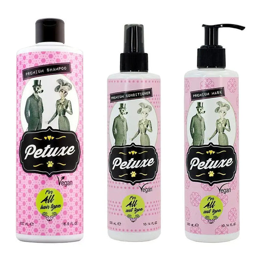 Petuxe Confezione per tutte le razze (Shampoo + Maschera + Balsamo)
