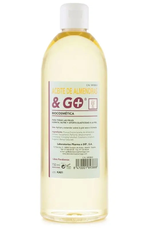 Pharma & Go Olio di mandorle dolci 750 ml.