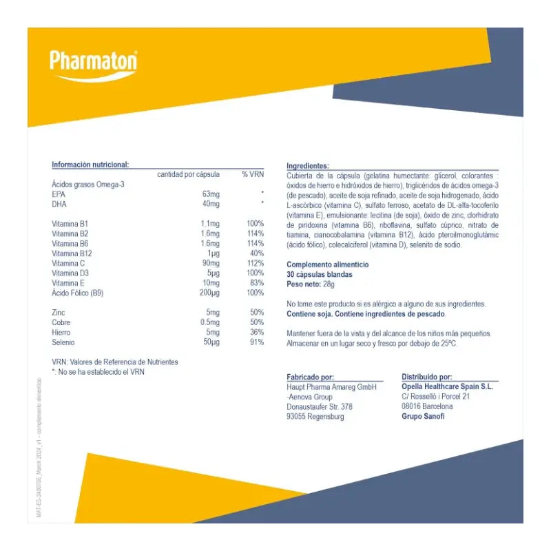 Pharmaton 50 Plus 30 capsule