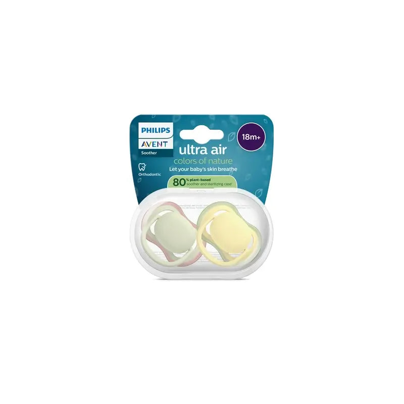 Philips Avent 2 dummies ultra air colori della natura +18m neutro