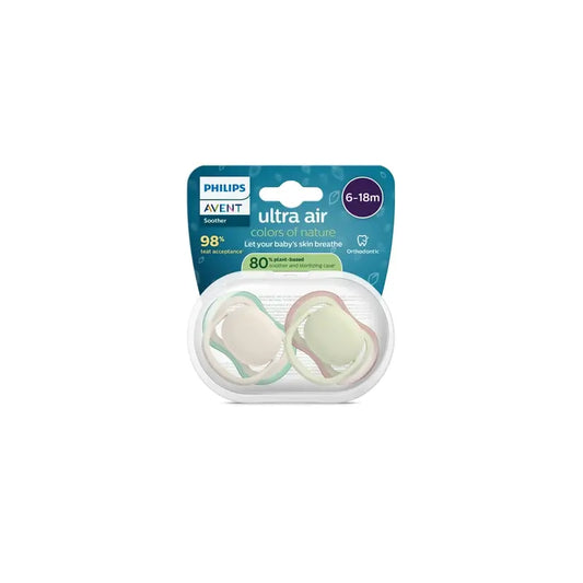 Philips Avent 2 dummies ultra air colori della natura 6-18m neutro