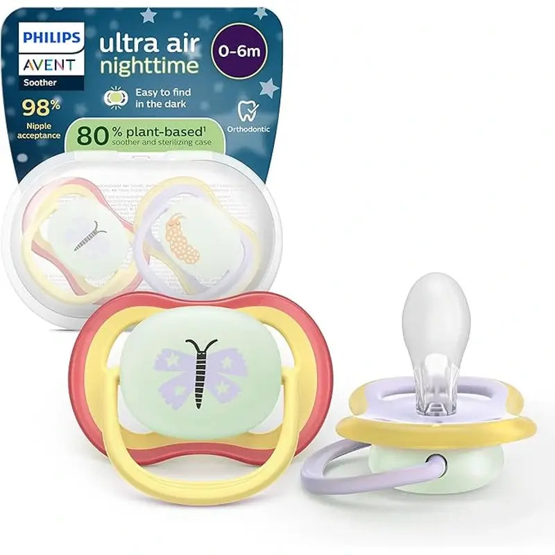 Philips Avent 2 ultra air succhietti notturni 0-6m bambina