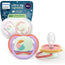 Philips Avent 2 dummies ultra air notte +18m bambina