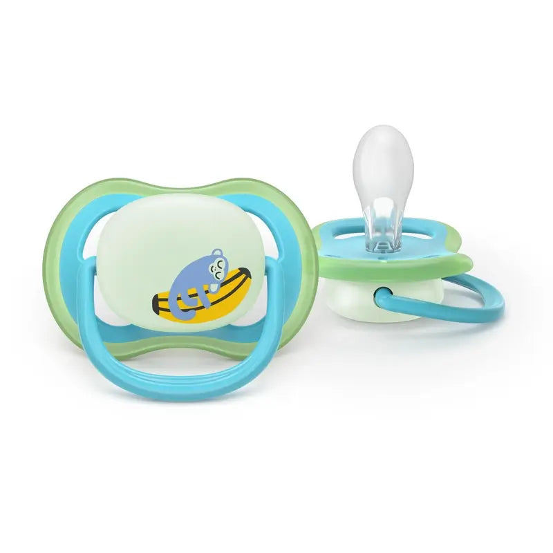 Philips Avent 2 dummies ultra air notturno 6-18m bambino