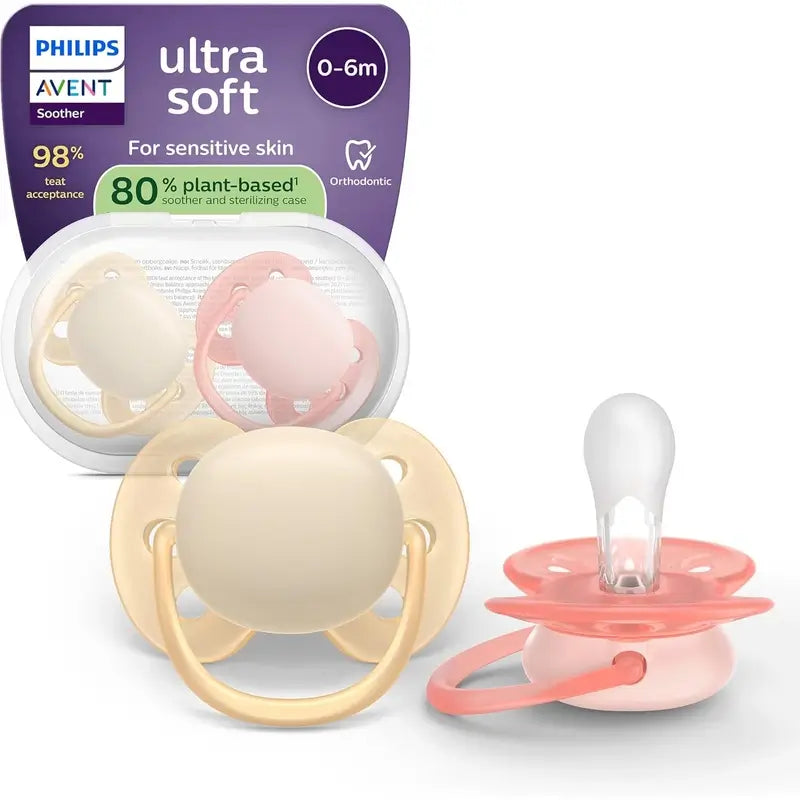 Philips Avent 2 succhietti ultra morbidi 0-6m bambina