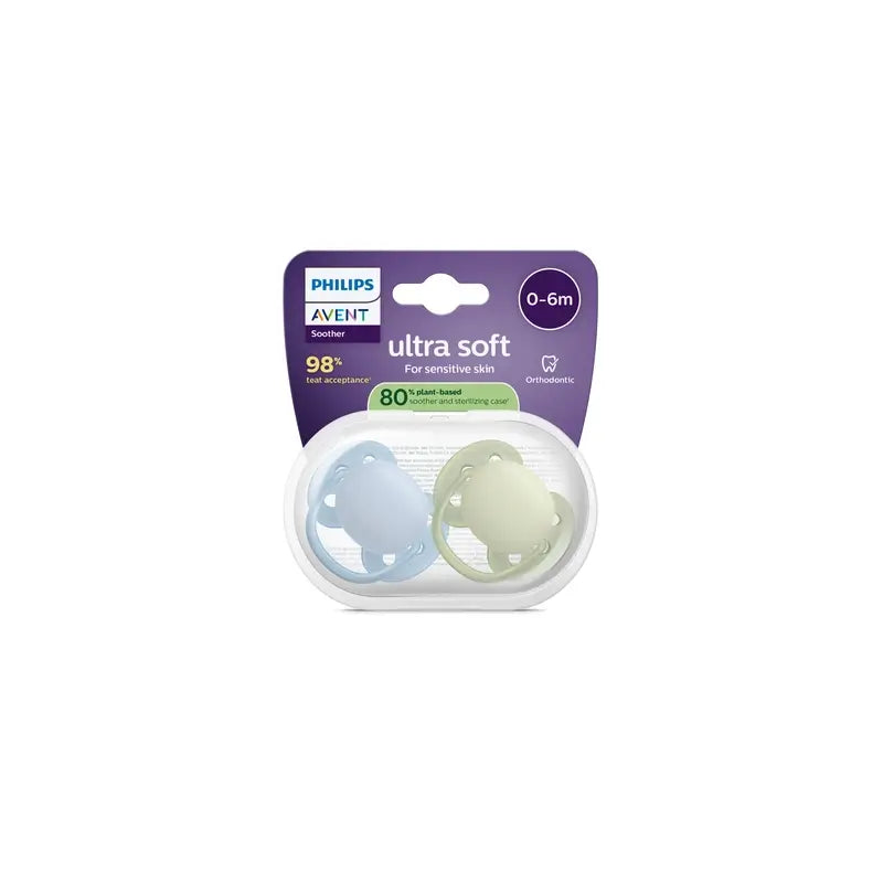 Philips Avent 2 succhietti ultra morbidi 0-6m bambino