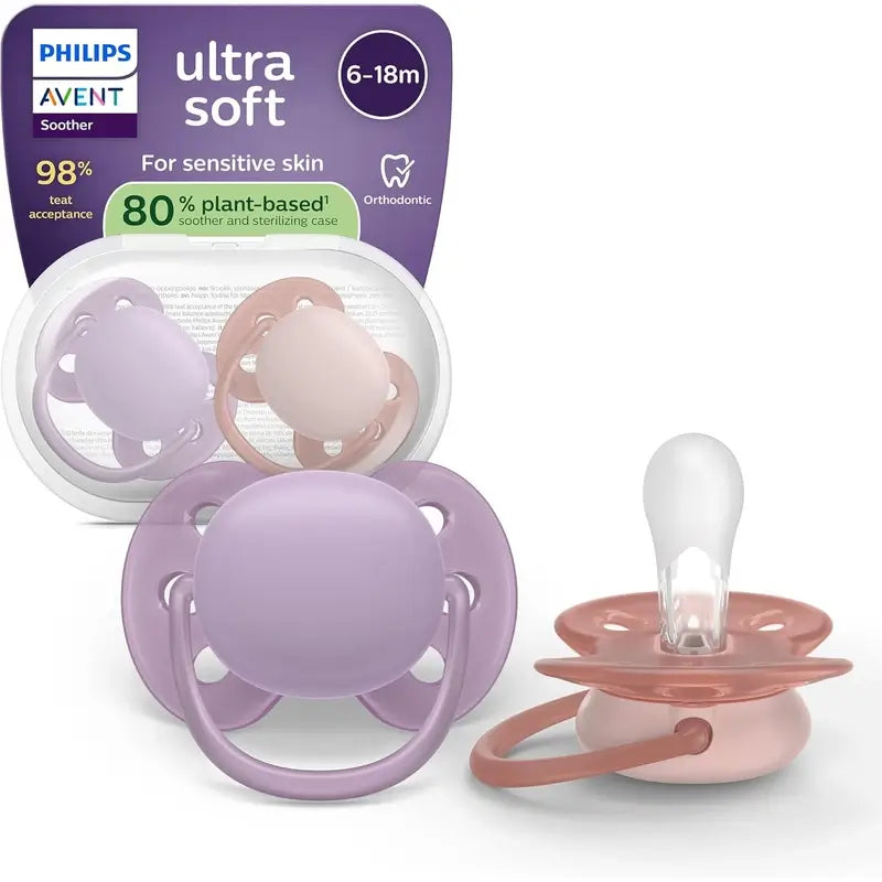 Philips Avent 2 succhietti ultra morbidi 6-18m bambina