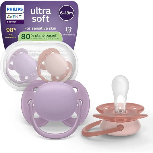 Philips Avent 2 succhietti ultra morbidi 6-18m bambina