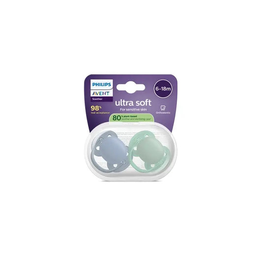 Philips Avent 2 succhietti ultra morbidi 6-18m bambino