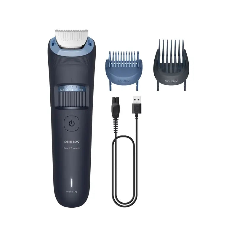 Philips Regolabarba Serie 3000 con lame in metallo completo Regolabarba
