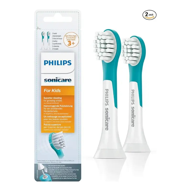Philips Sonicare For Kids Testine compatte blu 4-7 anni, confezione da 2 pezzi
