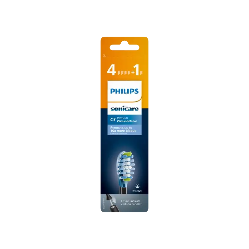 Philips Sonicare Ricariche Premium per la Difesa della Placca, 4+1 pezzi