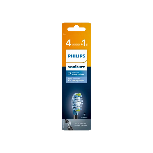 Philips Sonicare Ricariche Premium per la Difesa della Placca, 4+1 pezzi