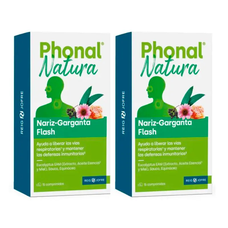 Phonal Natura Duplo Flash naso-gola, 2 x 15 compresse