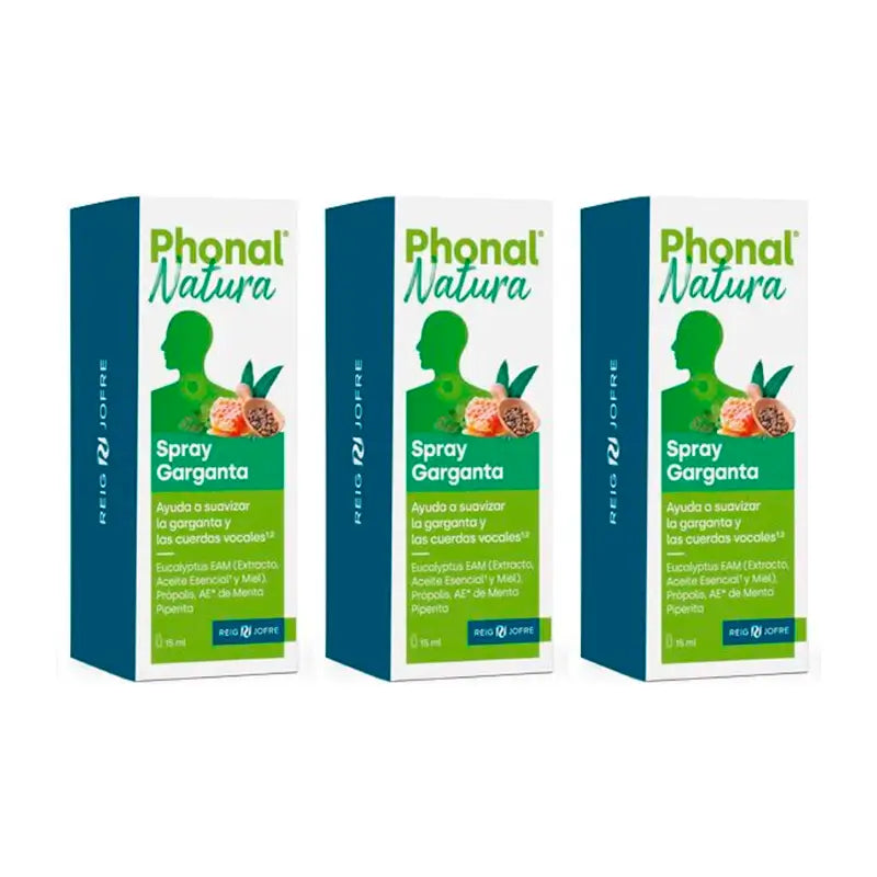 Phonal Natura Triplo Spray Gola, 3 x 15 ml