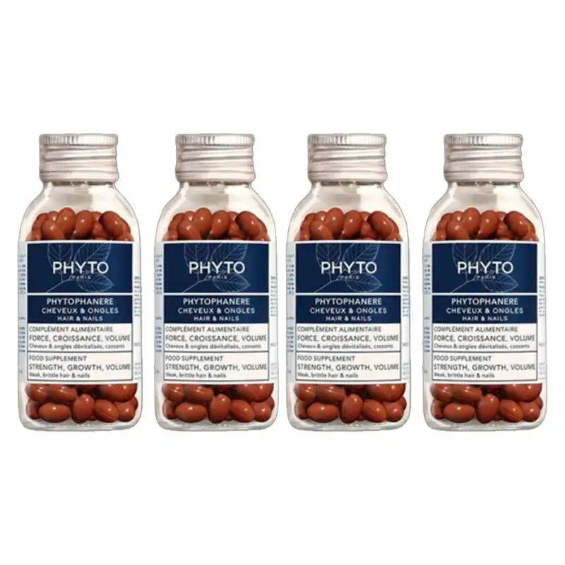 Phytophanere Trattamento anticaduta per capelli e unghie, 4x120 capsule