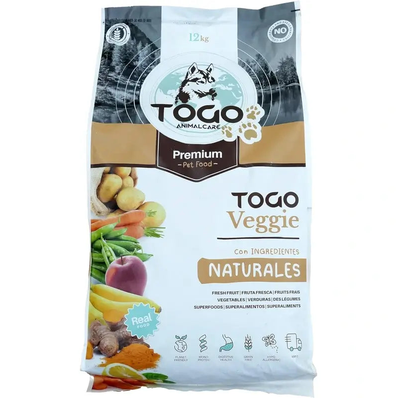 Togo Alimento ipoallergenico vegano per cani, 12 kg