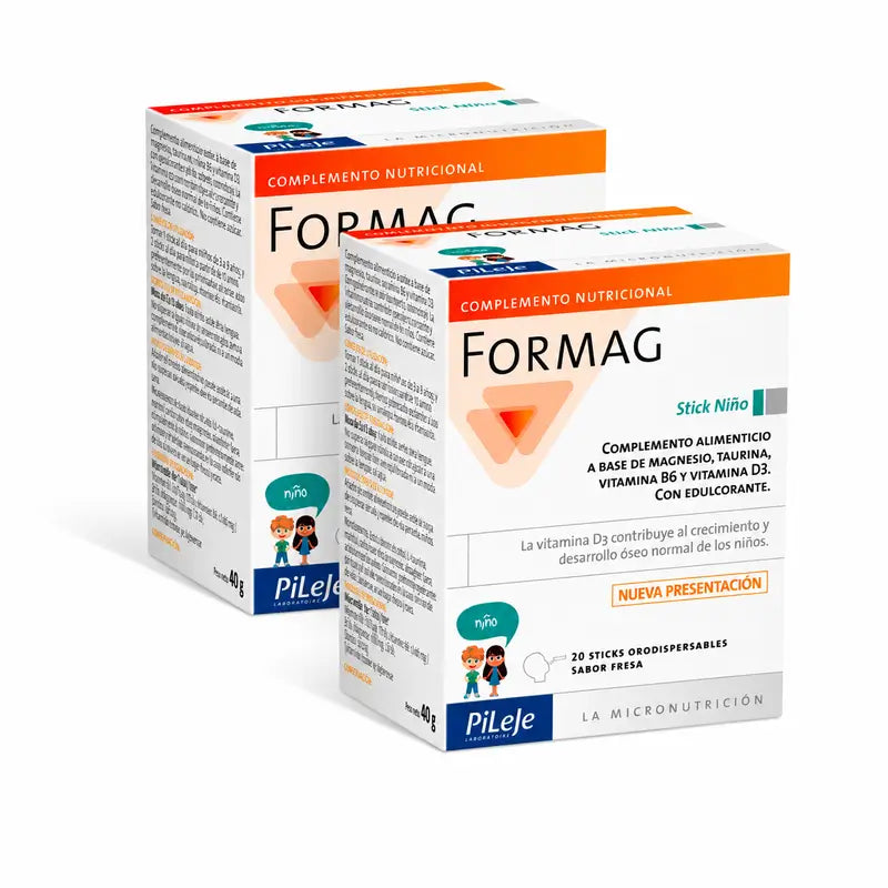 Pileje Formag Frutta per bambini, confezione da 2 x 20 bastoncini