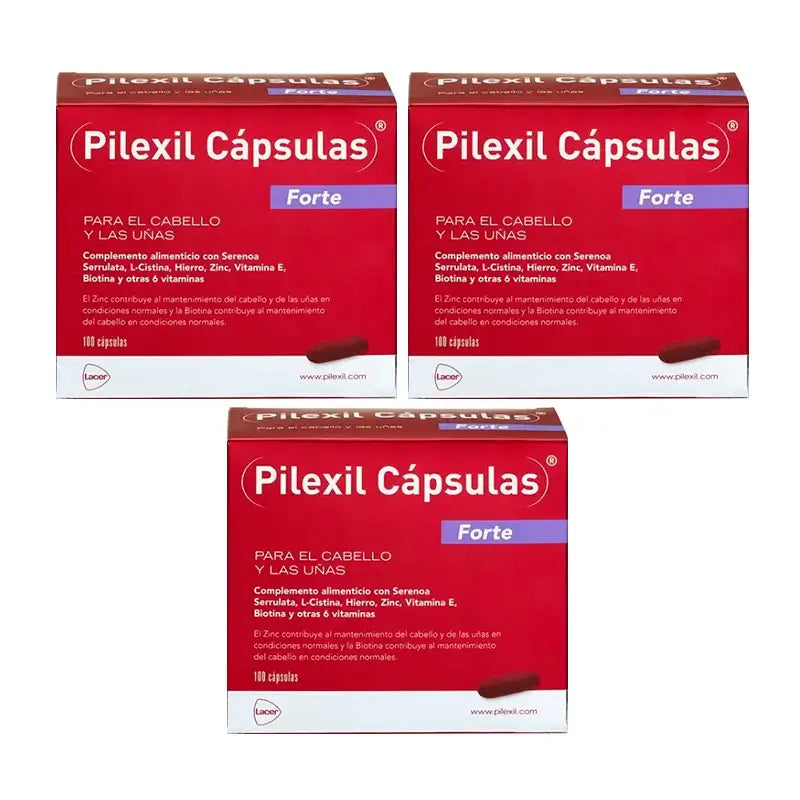 Pilexil Capsule Forte, Confezione 3 x 100 Capsule