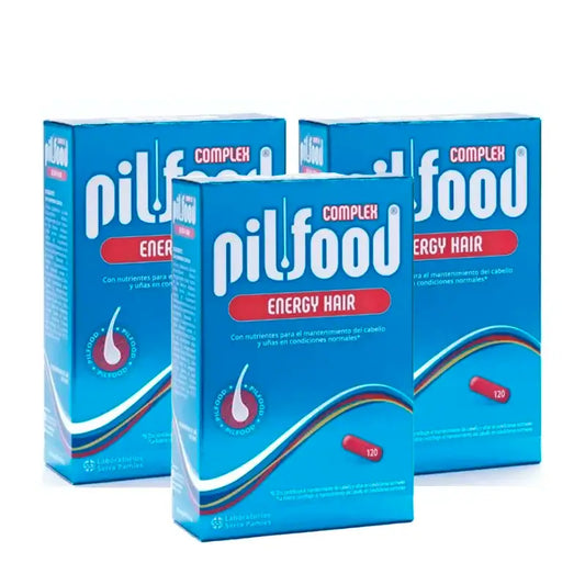 Pilfood Complex Nutrienti per capelli e unghie, confezione da 3 x 120 compresse