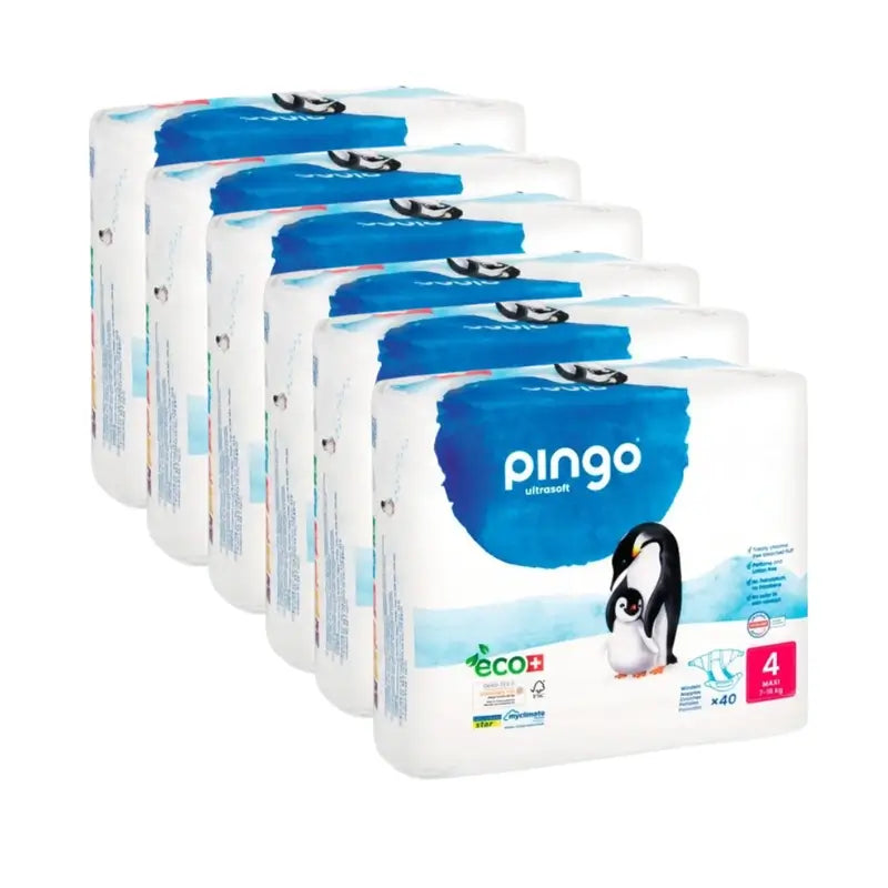 Pingo Nappy Salviette per pannolini taglia 4 (7-18 Kg), 6X30 unità