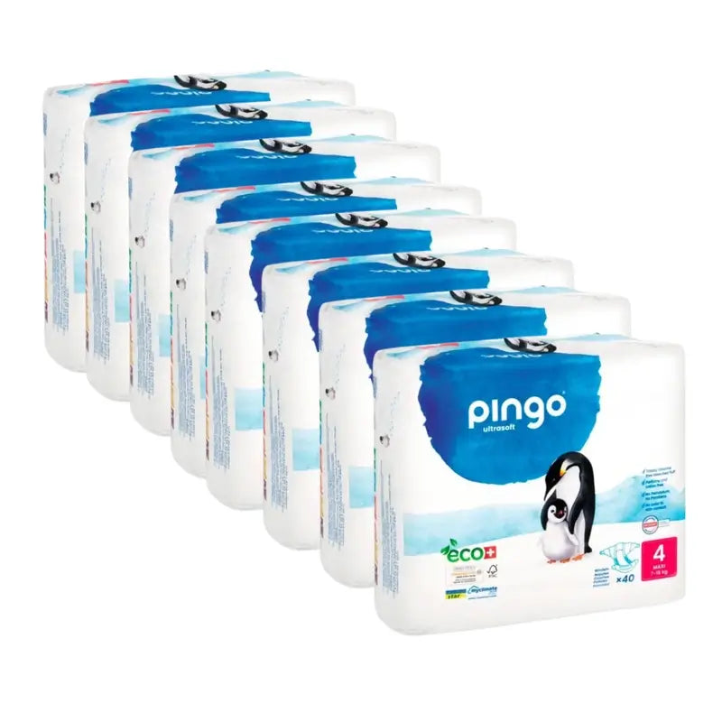 Pingo Nappy Salviette per pannolini taglia 4 (7-18 Kg), 8X30 unità
