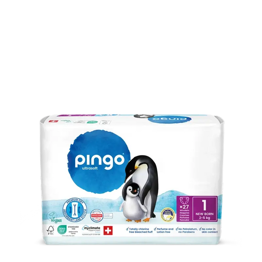 Pannolini ecologici Pingo taglia 1 (2-5 Kg), 27 unità