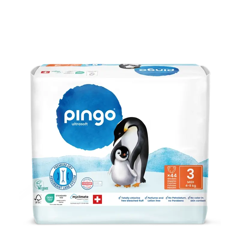 Pannolini ecologici Pingo taglia 3 (4-9 Kg), 44 pezzi