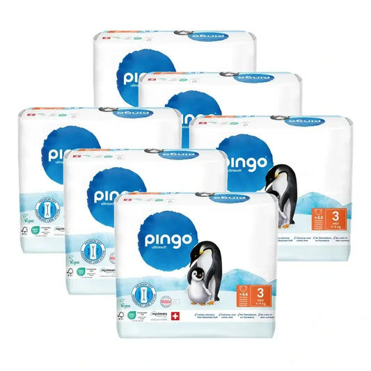 Pannolini ecologici Pingo taglia 3 (4-9 Kg), 6X44 unità