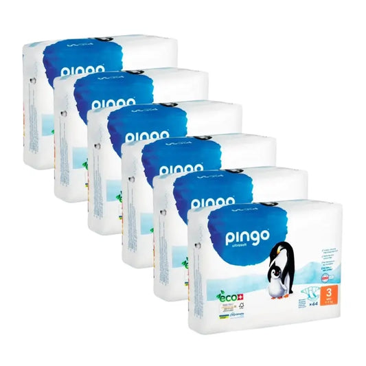 Pannolini ecologici Pingo taglia 3 Midi (4-9 Kg), 6X44 pz.