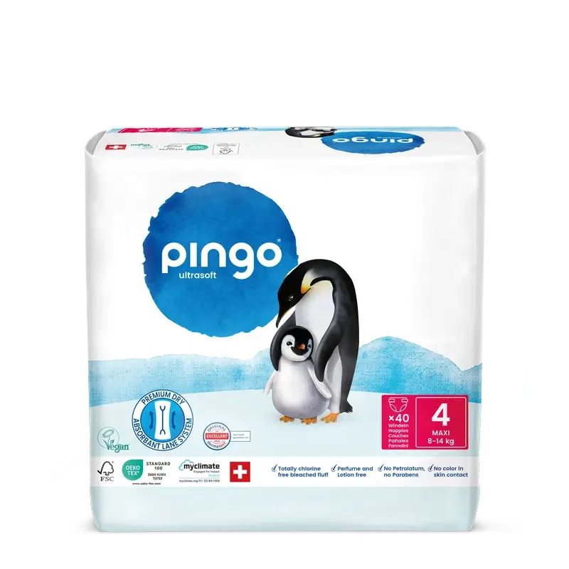 Pannolini ecologici Pingo taglia 4 (8-14 Kg), 40 unità