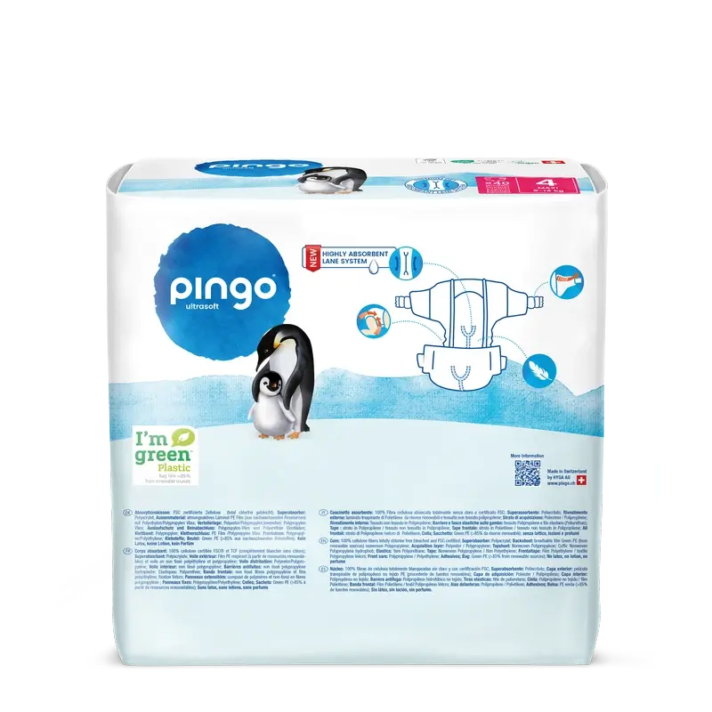Pannolini ecologici Pingo taglia 4 (8-14 Kg), 40 unità